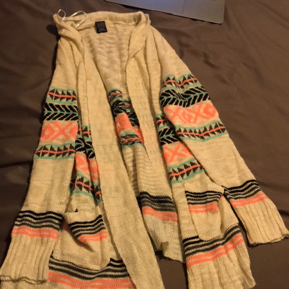 Aztec print cardigan